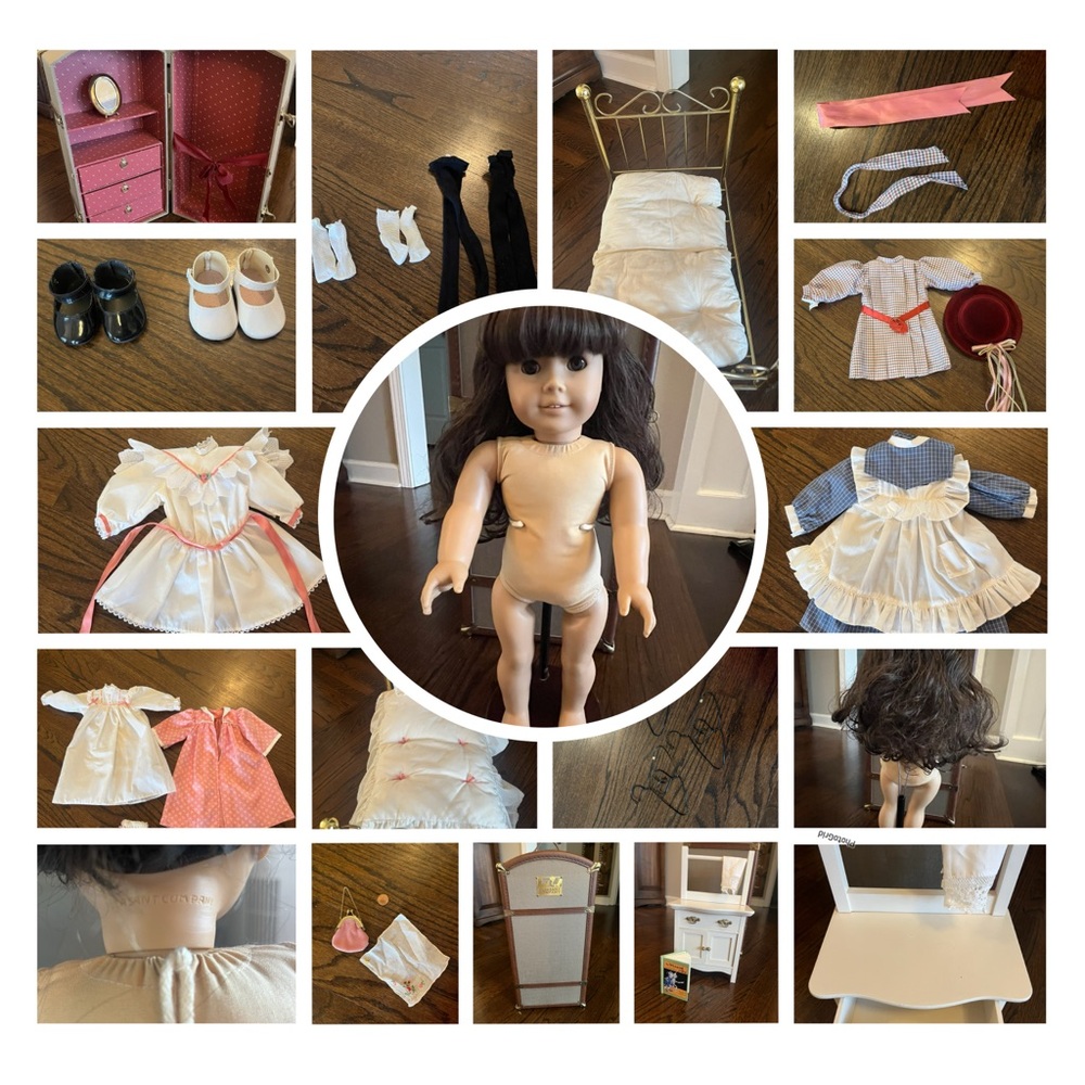 Retired Samantha American Girl Doll, trunk, wash stand, bed, Will sell separate*